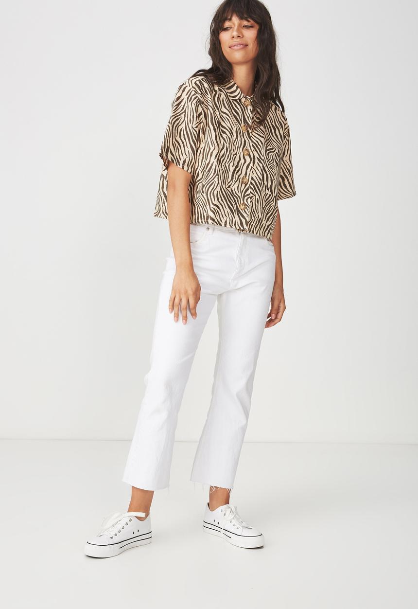Cotton On - Meg shirt - beige & brown 