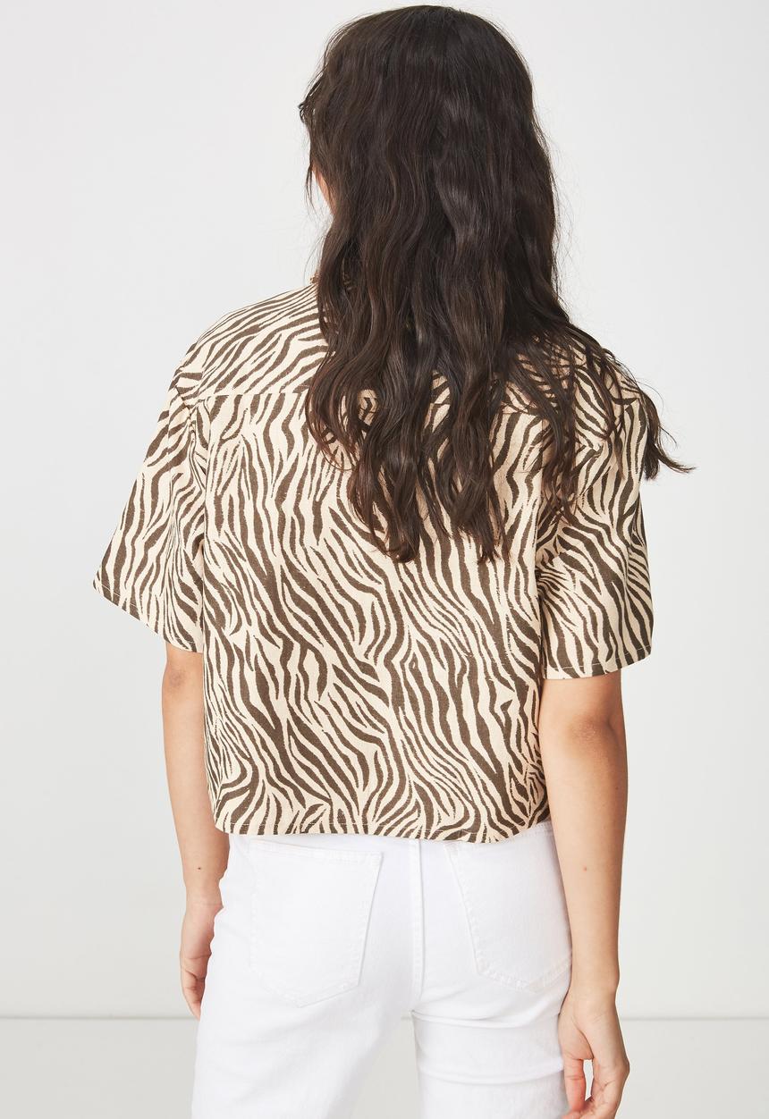 Cotton On - Meg shirt - beige & brown 