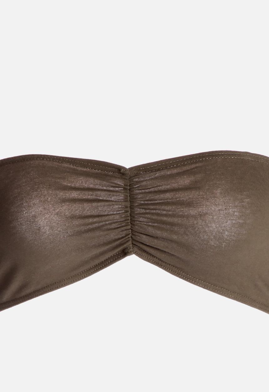 American Apparel - Cotton Spandex Rouched Front Tube Bra