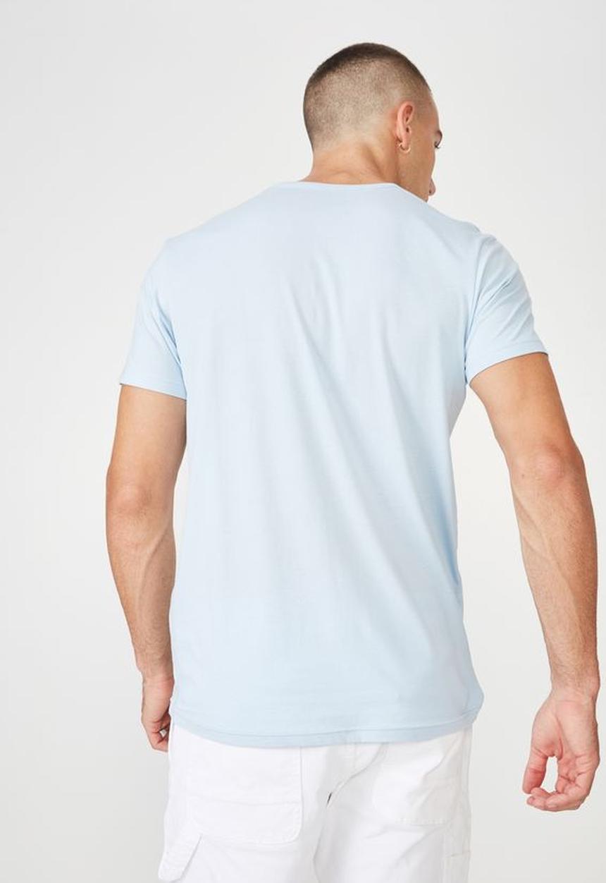 Cotton On - Essential henley - blue