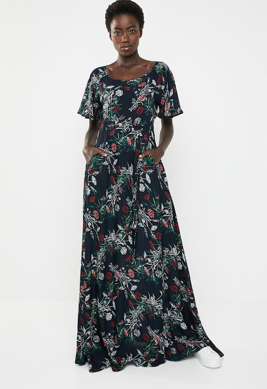 AMANDA LAIRD CHERRY - Thulisile satin-like maxi dress - black