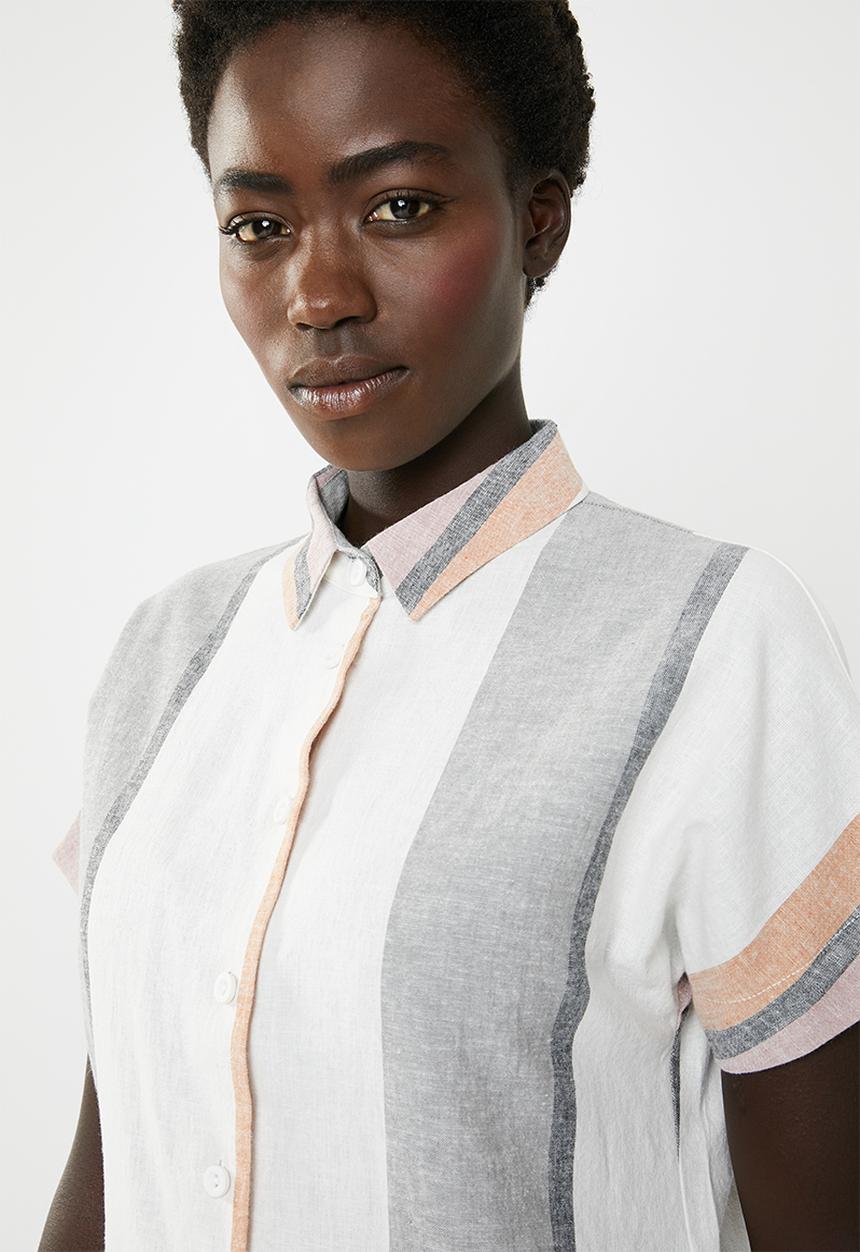 AMANDA LAIRD CHERRY - Nozibele button through tunic - multi 