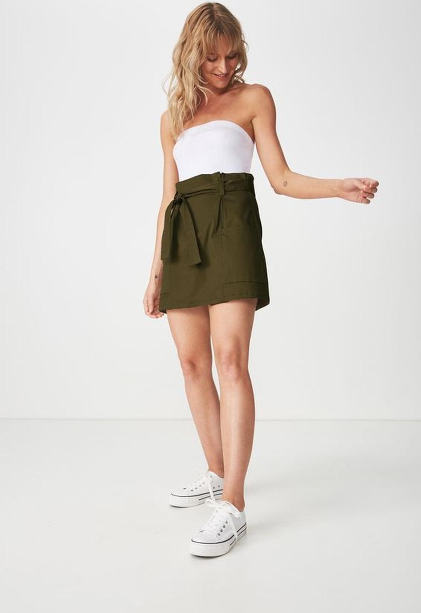 Cotton On - Woven voss utility skirt - olive