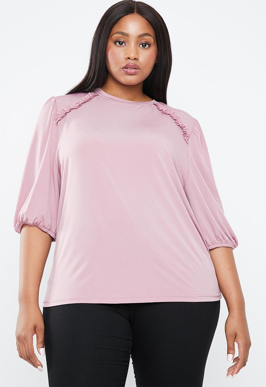 STYLE REPUBLIC PLUS - Volume sleeve blouse - mauve