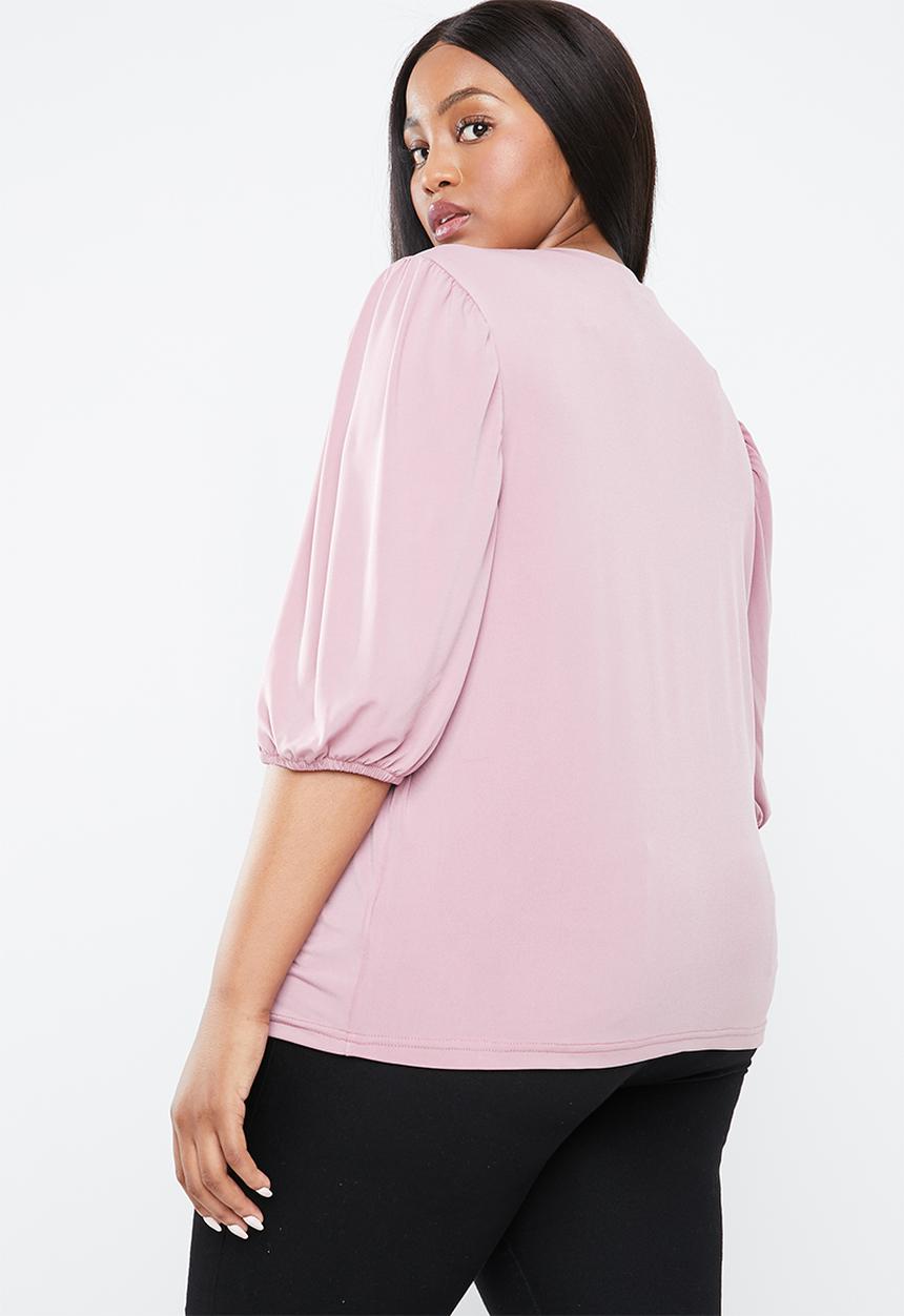 STYLE REPUBLIC PLUS - Volume sleeve blouse - mauve