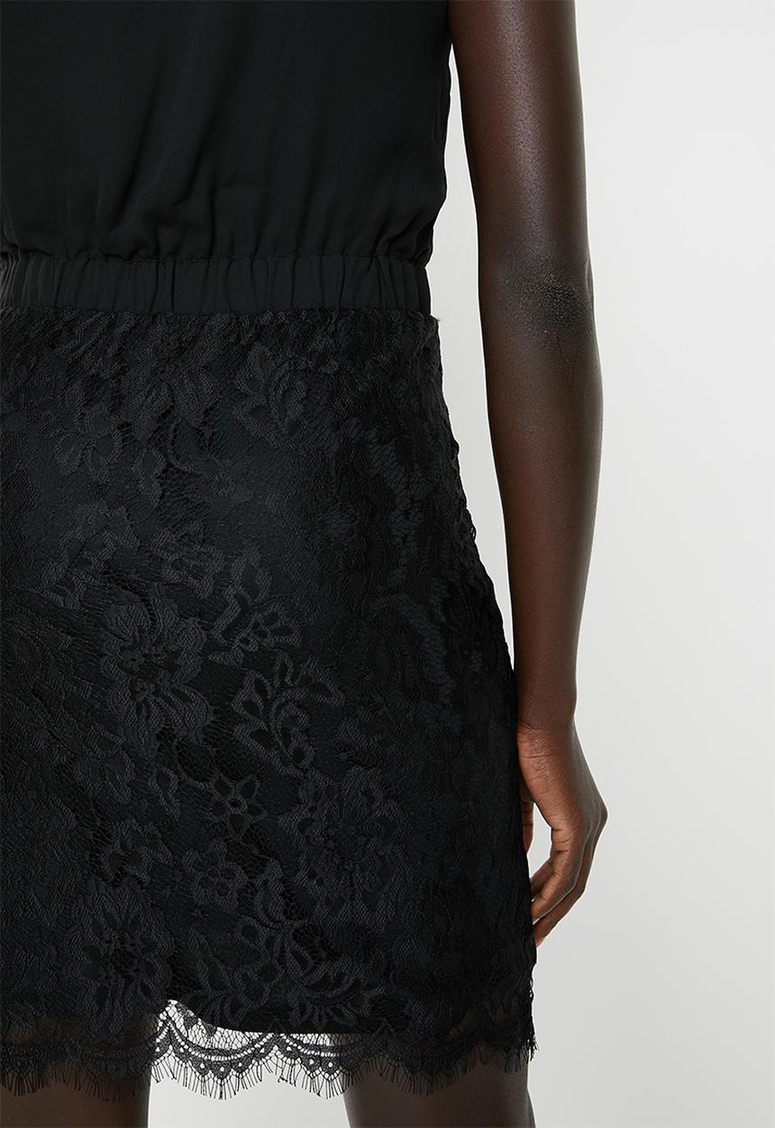 Vero Moda - Evy short sleeve lace dress - black