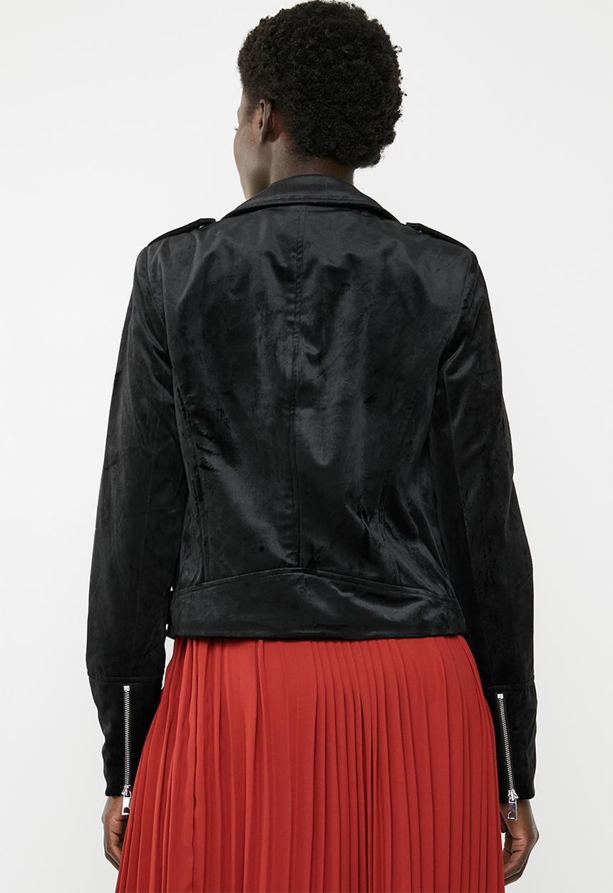 Vero Moda - Hazle velvet short jacket - black