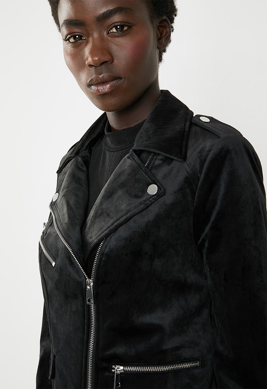 Vero Moda - Hazle velvet short jacket - black