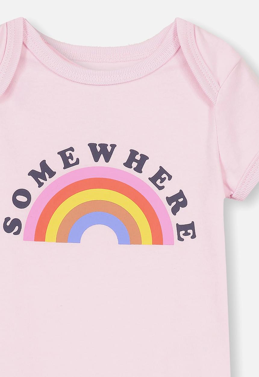Cotton On - Mini short sleeve bubbysuit - pink