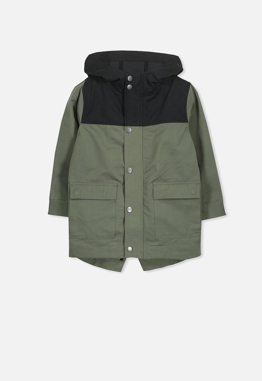 Cotton On - Albert anorak - green & black