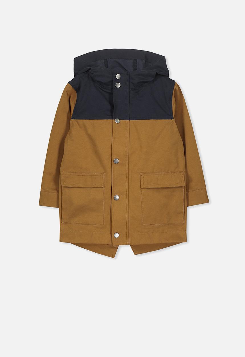 Cotton On - Albert anorak - mustard & navy