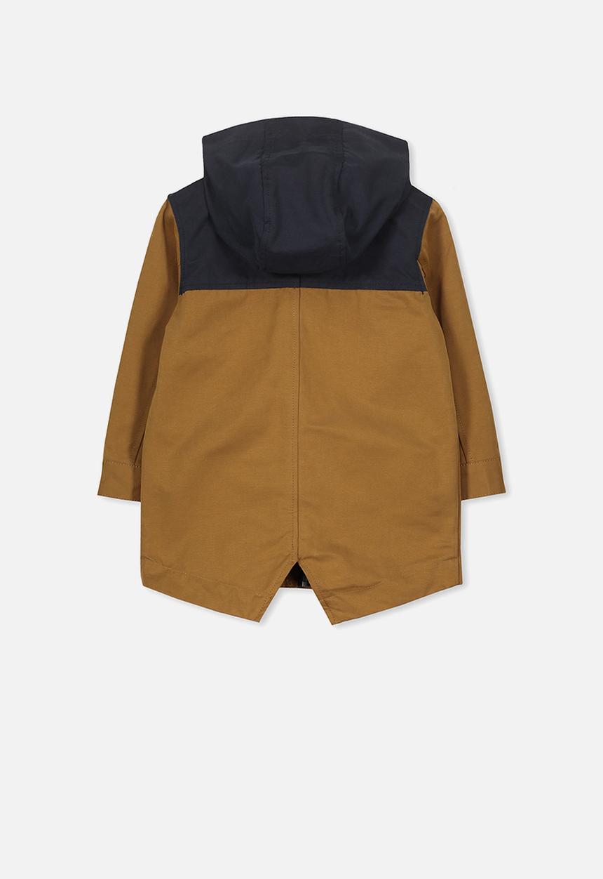 Cotton On - Albert anorak - mustard & navy