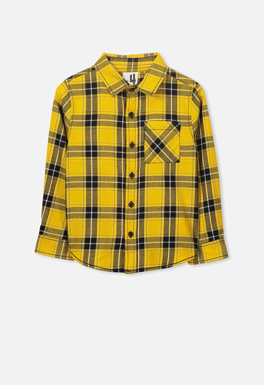 Cotton On - Noah long sleeve shirt - yellow