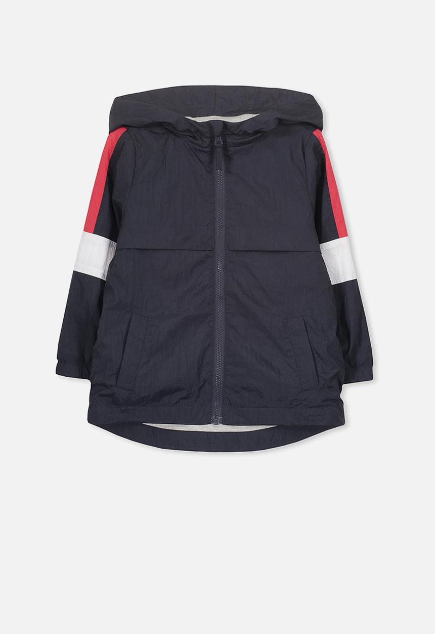 Cotton On - Houston spray jacket - navy & red splice