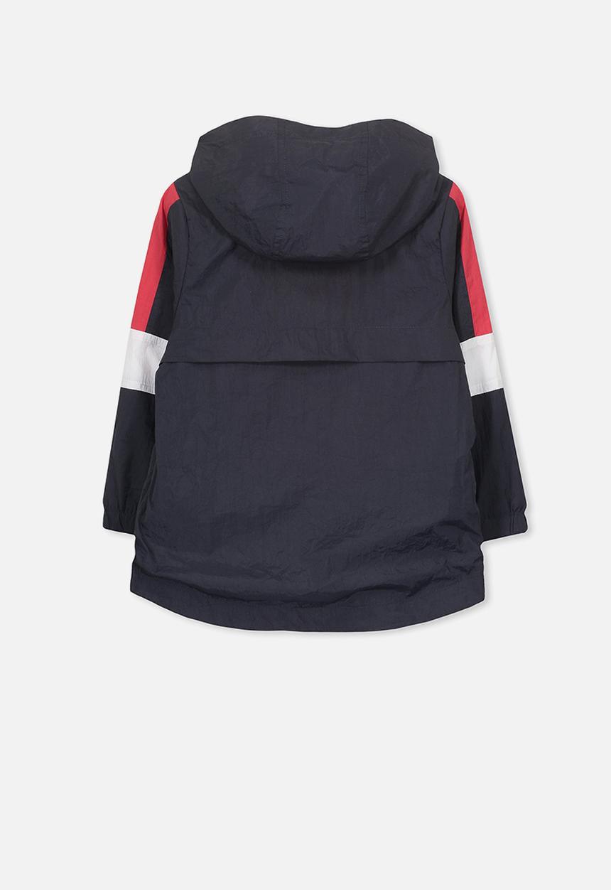 Cotton On - Houston spray jacket - navy & red splice