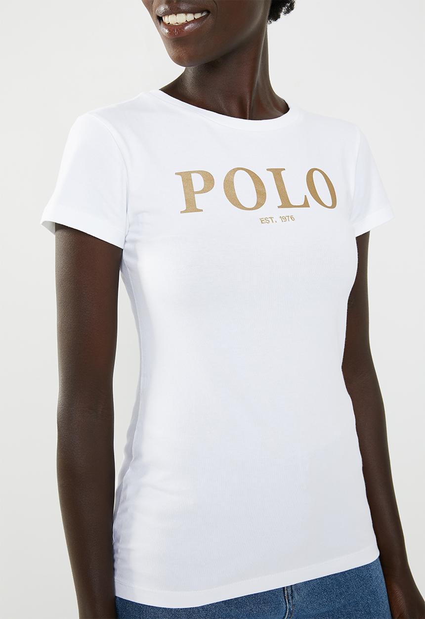 POLO - Mila printed tee - white