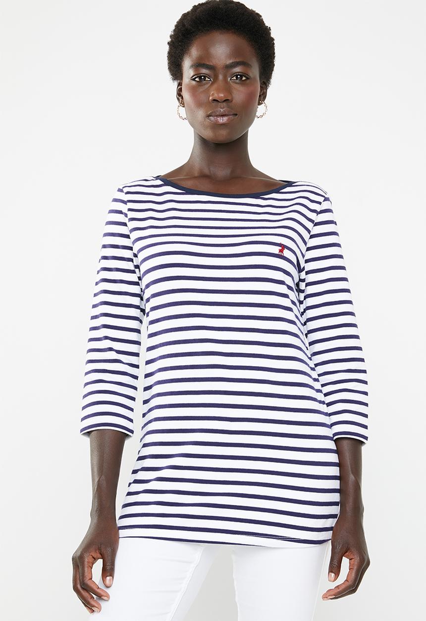 POLO - Kendall striped tee - navy & white