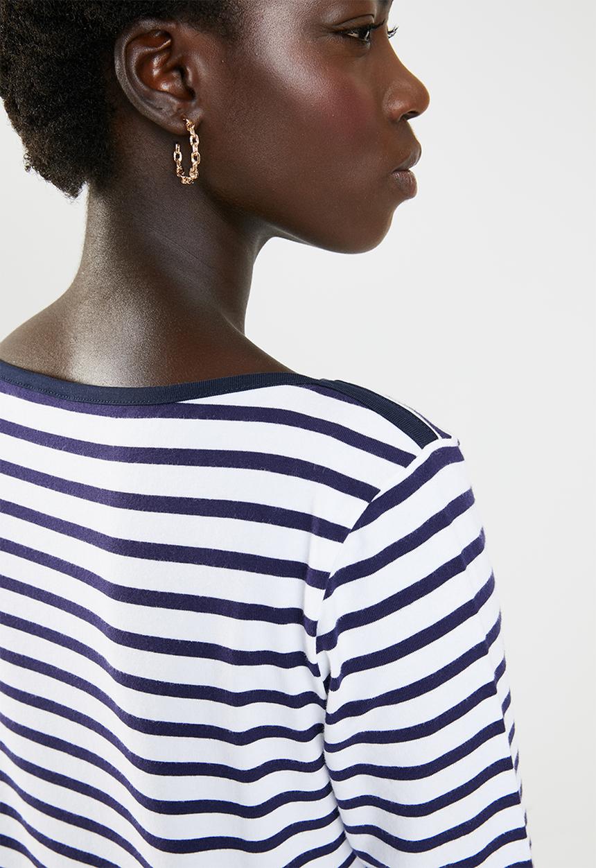 POLO - Kendall striped tee - navy & white