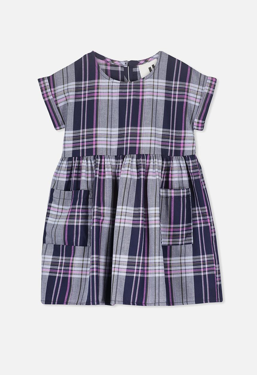 Cotton On - Malia short sleeve dress - navy