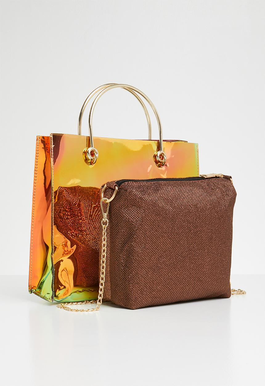 STYLE REPUBLIC - Vinyl shopper bag - bronze