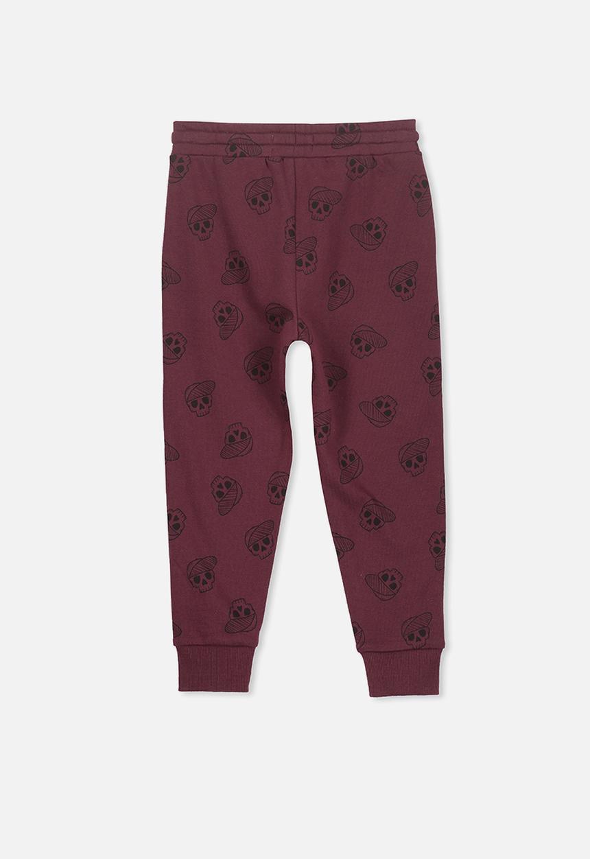Cotton On - Lewis trackpant - burgundy 