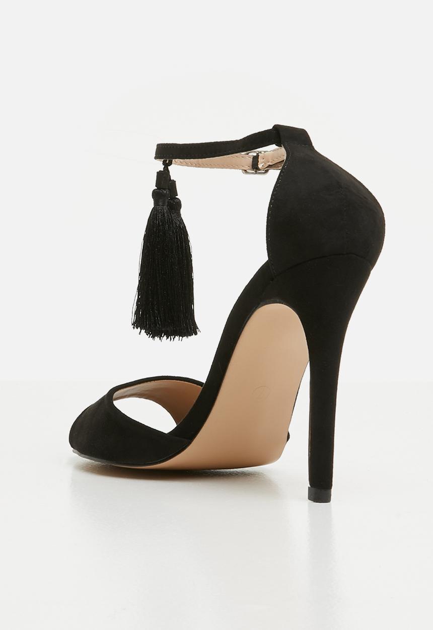 Public Desire - History barely there heel - black 
