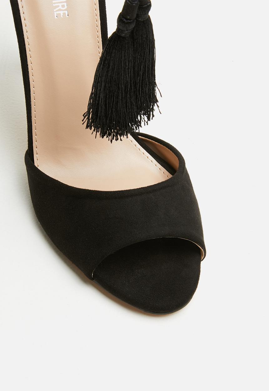 Public Desire - History barely there heel - black 