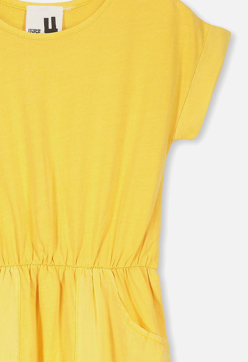 Cotton On - Sibella short sleeve dress - yellow