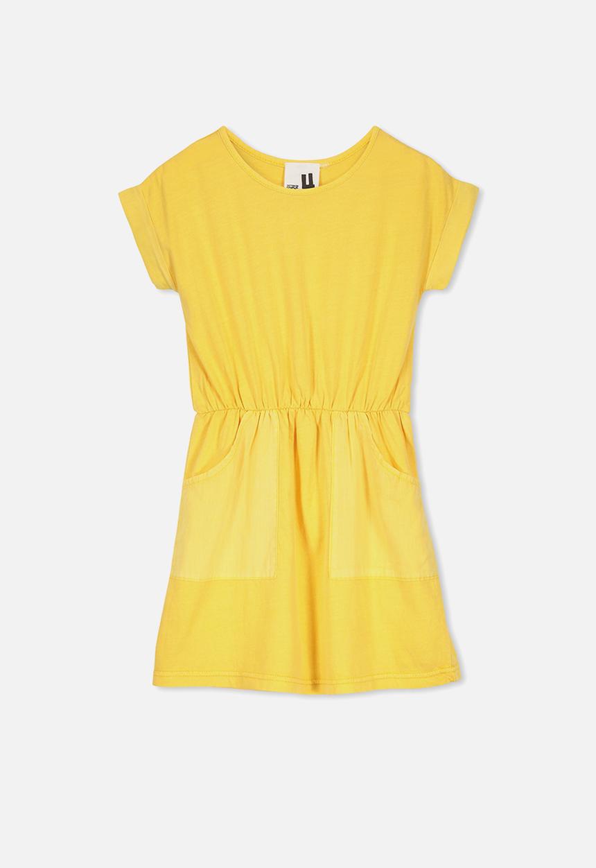 Cotton On - Sibella short sleeve dress - yellow