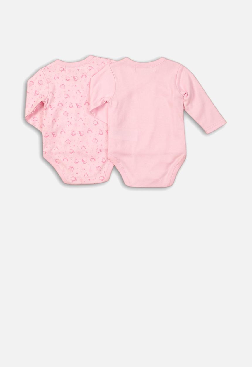 MINOTI - Penguin 2 pack bodysuits - pink