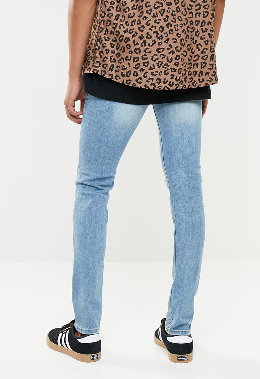 Superbalist - Skinny rip & repair jeans - blue 