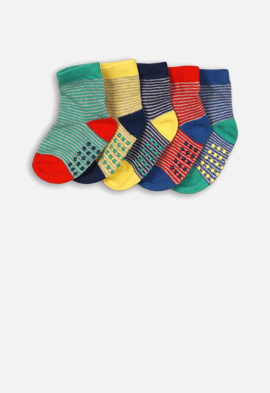 MINOTI - 5 pack striped ankle socks - multi