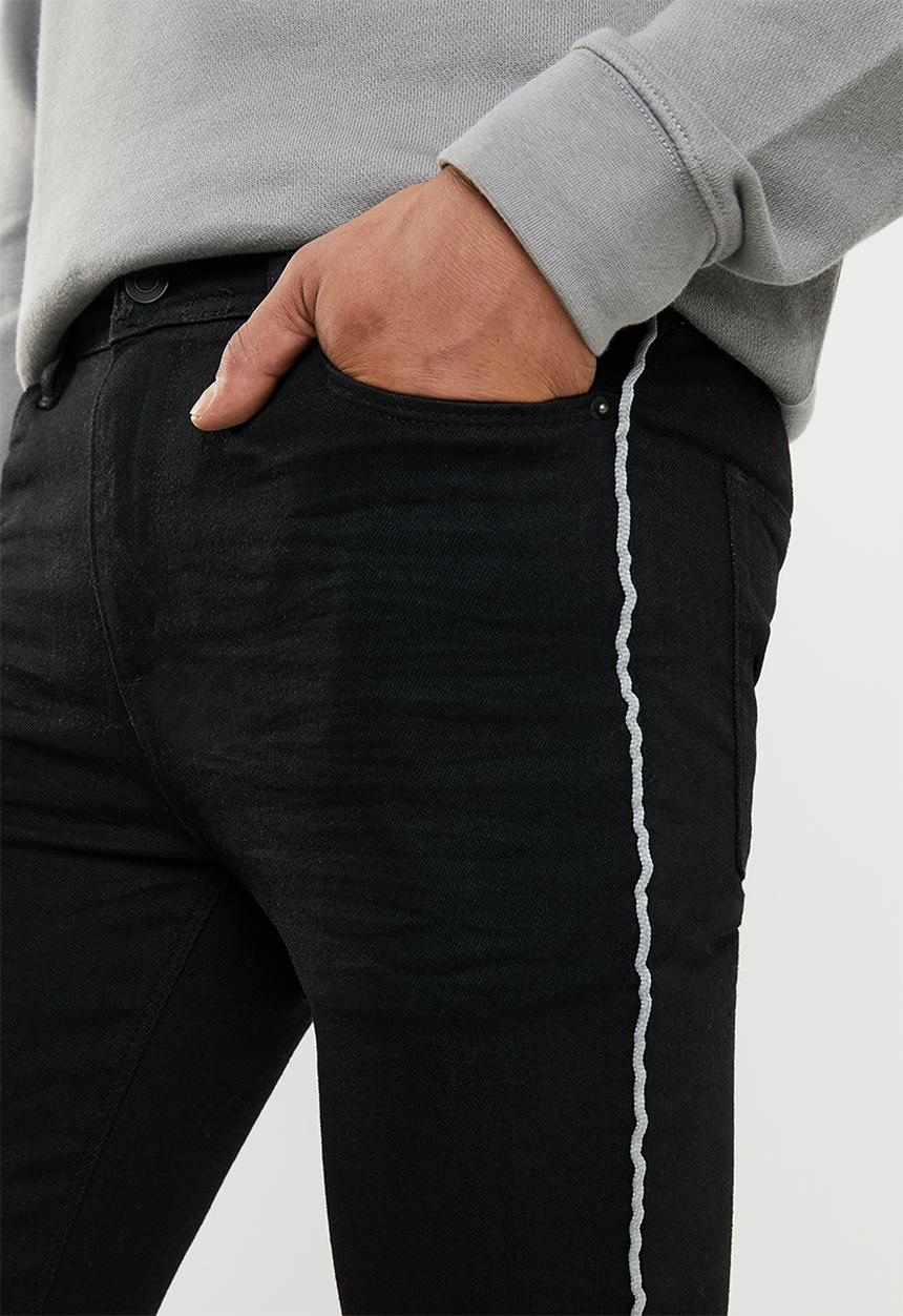 Superbalist - Super skinny tape jeans - black 