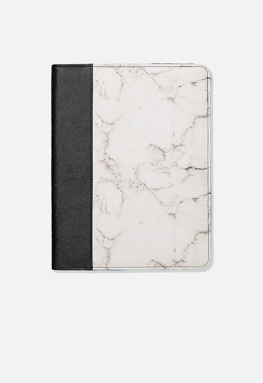 Tablet compendium - white marble
