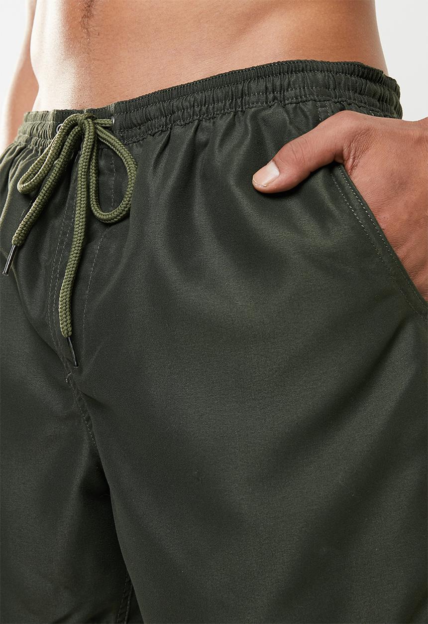 Brave Soul - Plain swim shorts - khaki