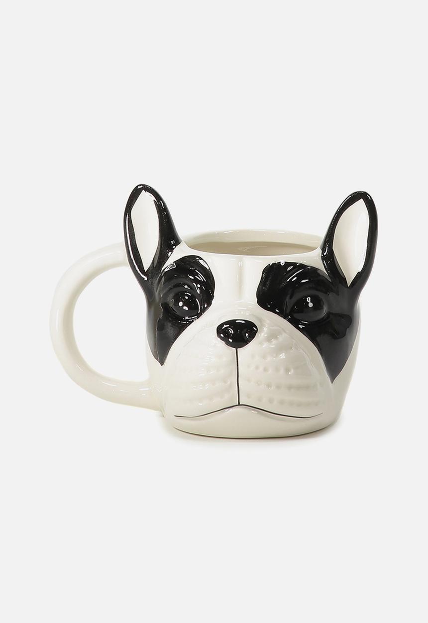 Typo - Novelty shaped mug - black & white
