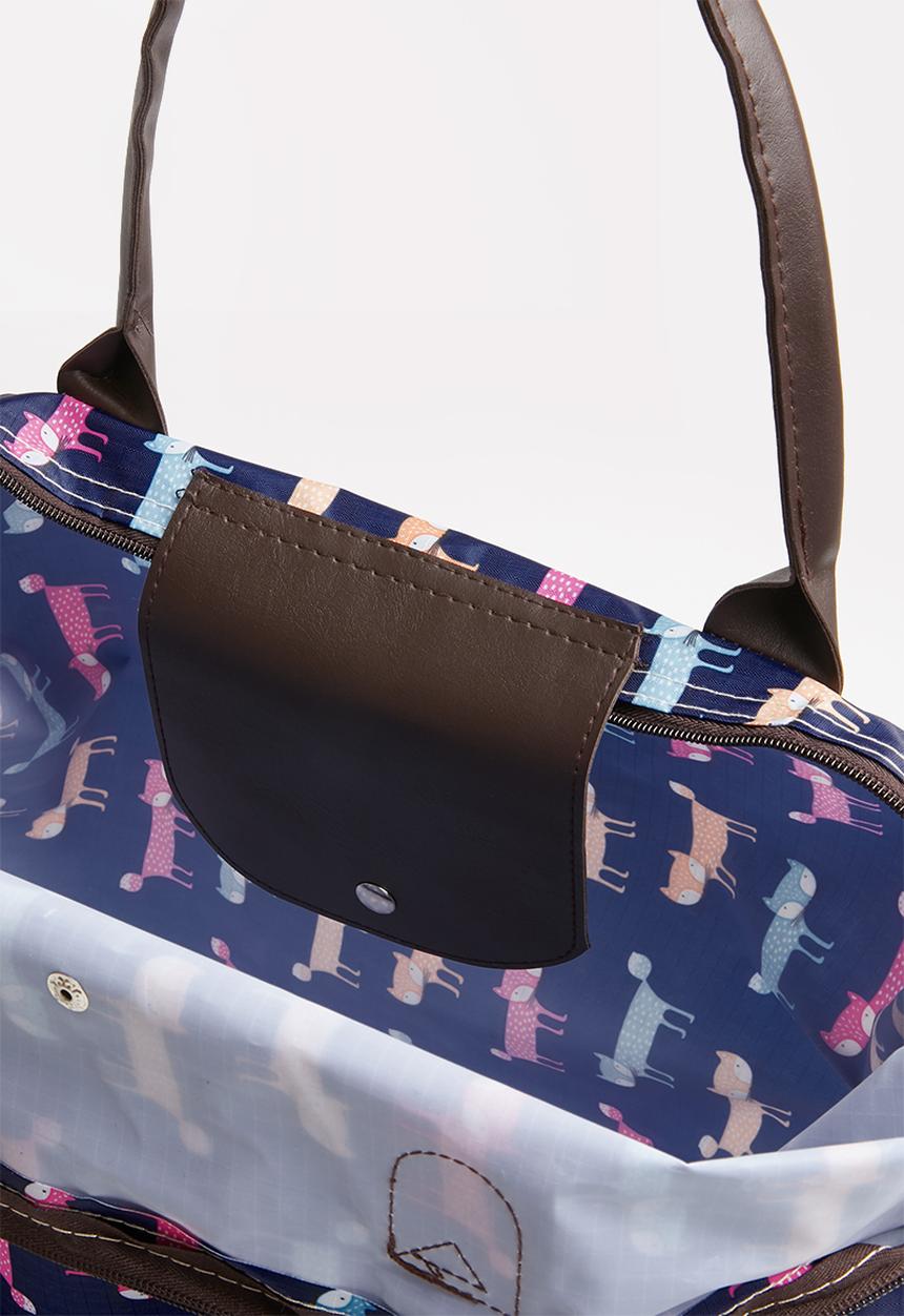 STYLE REPUBLIC - Fox print weekender - brown & blue