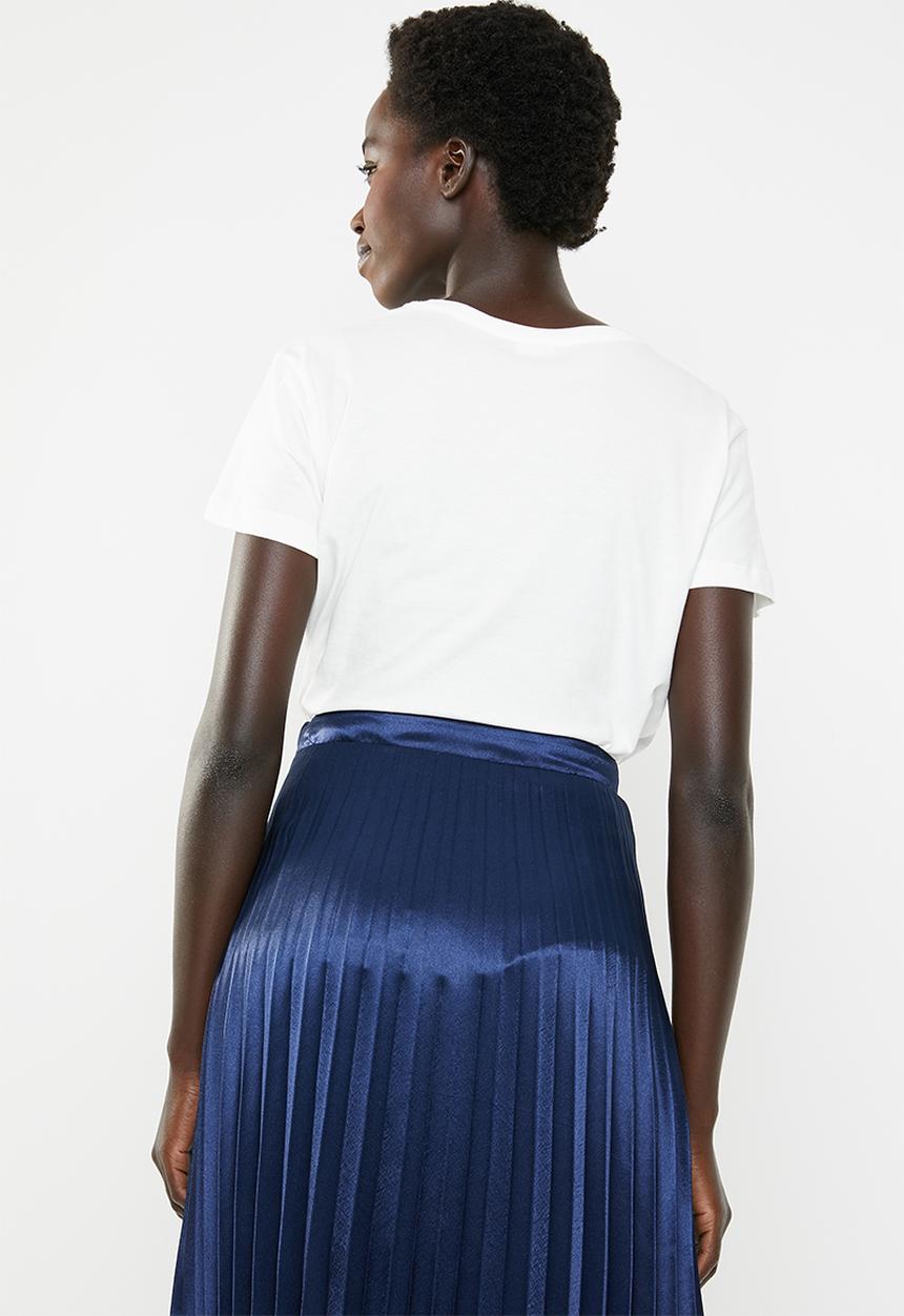 Jacqueline de Yong - Dona short sleeve print top - white