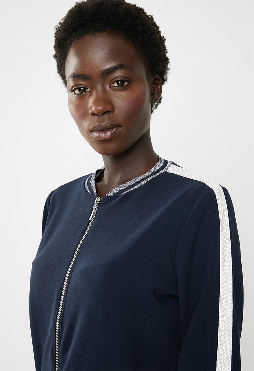 Jacqueline de Yong - Eleanor long sleeve bomber jacket - navy