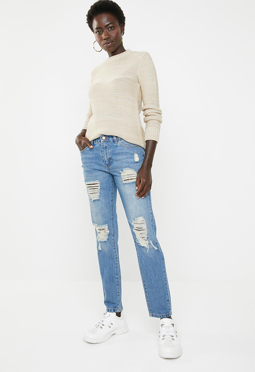 Jacqueline de Yong - Jazz boyfriend jeans - blue