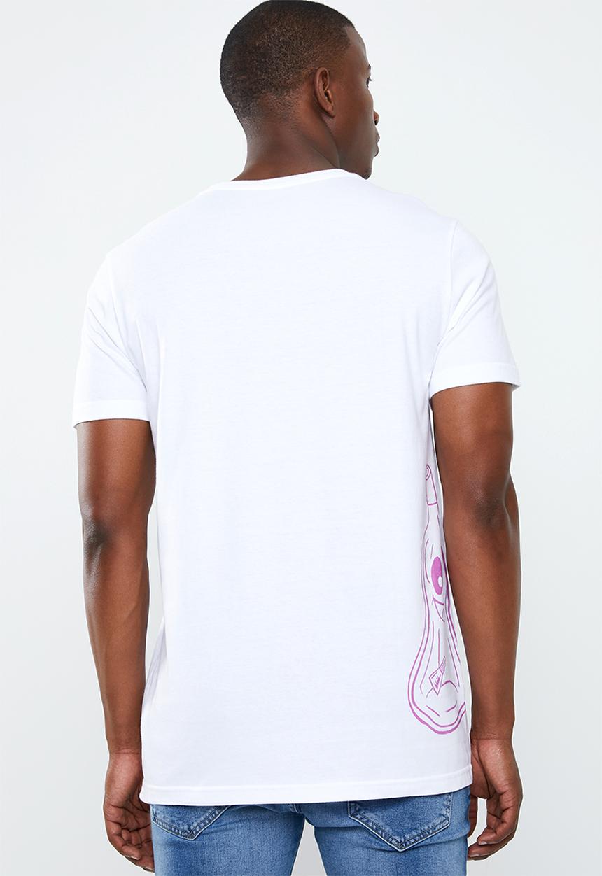 RVCA - Mind bottling short sleeve tee - white & pink