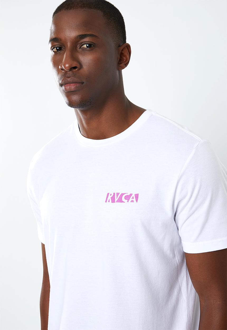 RVCA - Mind bottling short sleeve tee - white & pink