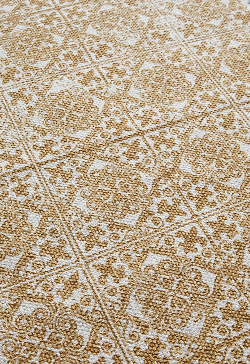 Sixth Floor - Bashira printed runner - grey & mustard