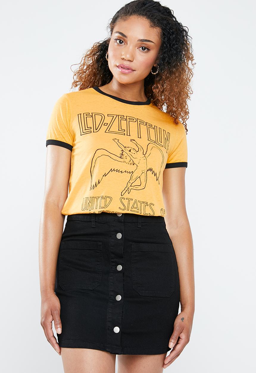 Forever21 - Zeppelin T-Shirt - yellow