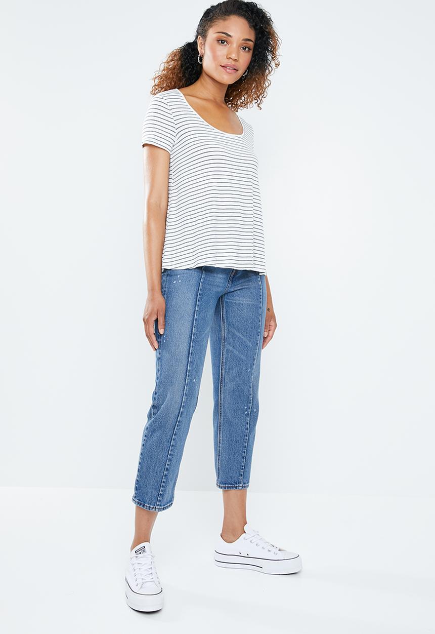 Forever21 - Short sleeve striped T-Shirt - navy & white