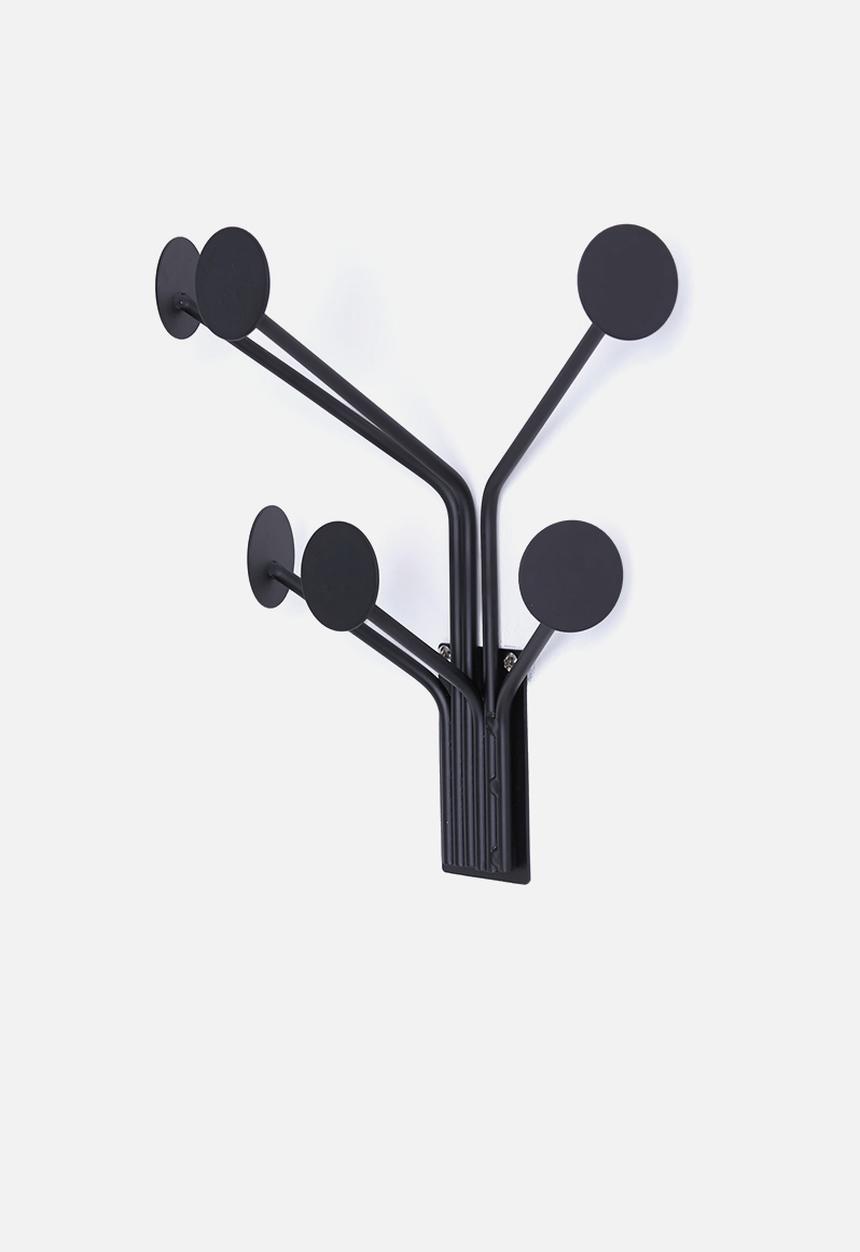 Present Time - Wall dots coat hanger - black iron