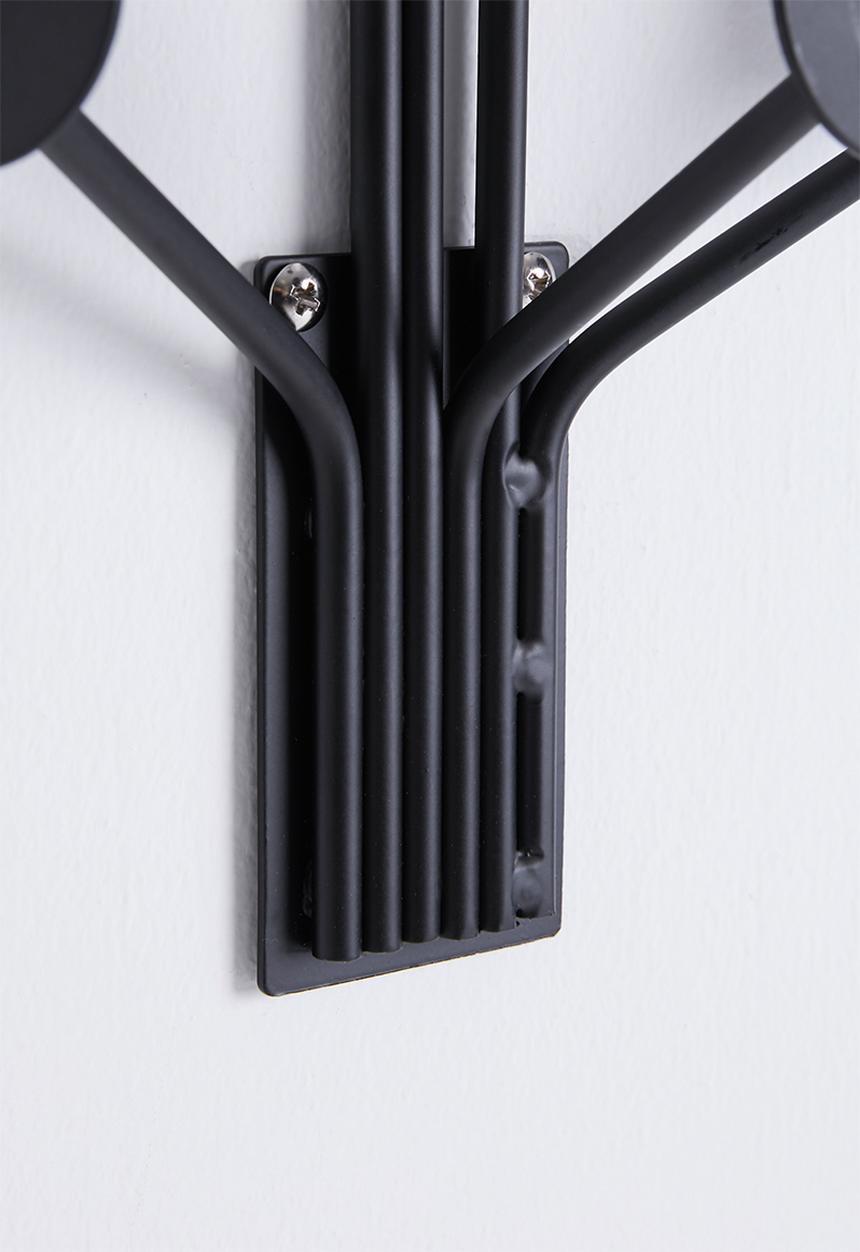 Present Time - Wall dots coat hanger - black iron