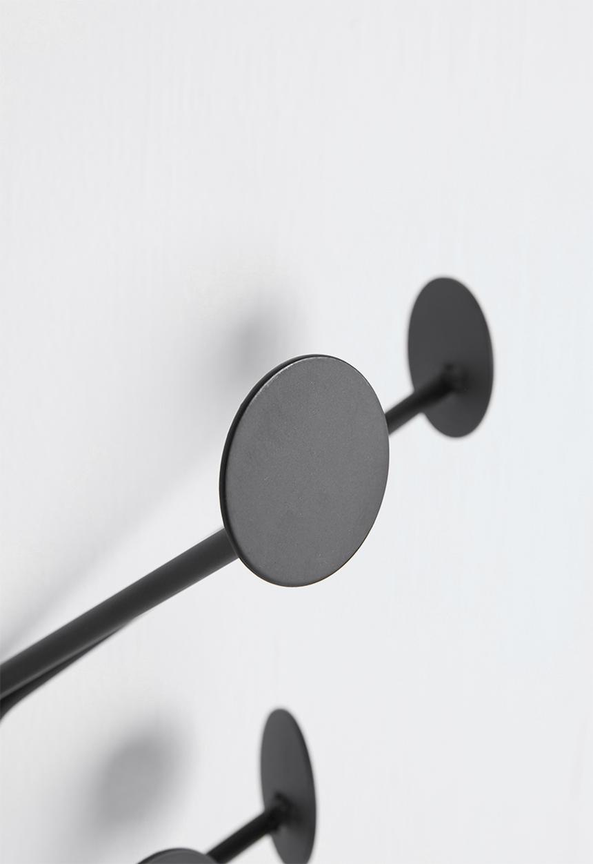 Present Time - Wall dots coat hanger - black iron