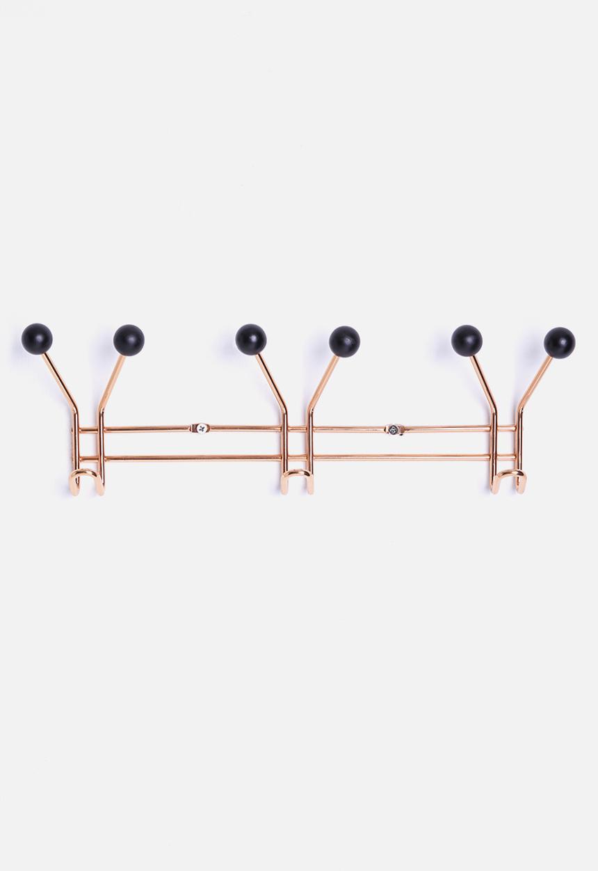 Present Time - Hat rack jupiter copper with black balls