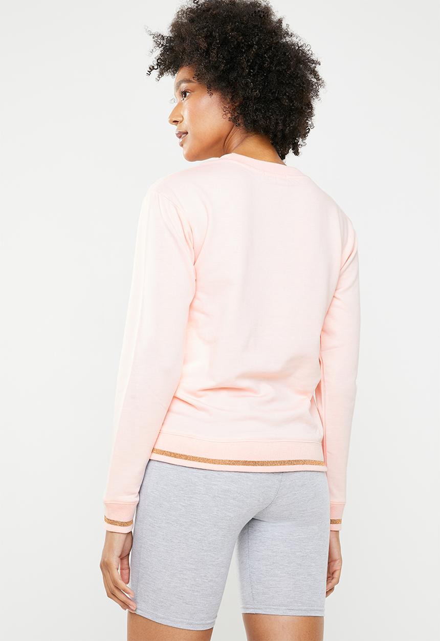 New Look - Pve slogan sweat - pink